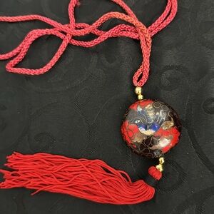 Cloisonné Blue Bird Necklace